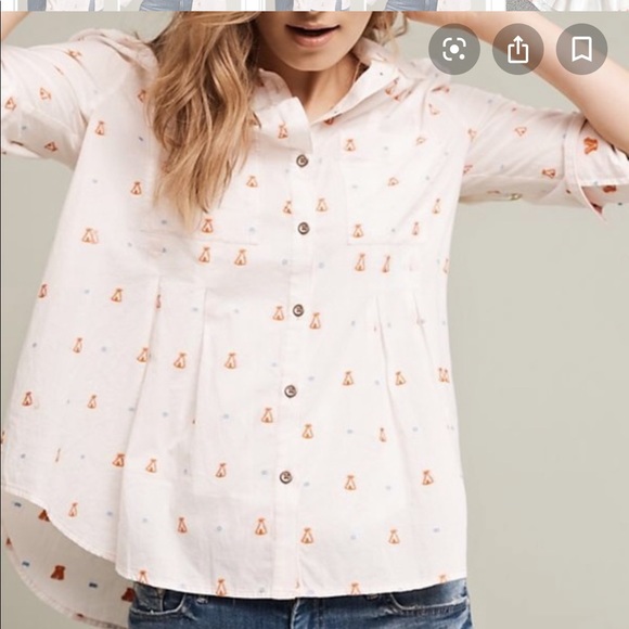 Maeve Tops - Maeve Anthropologie Miette Tee Pee Print Shirt 4